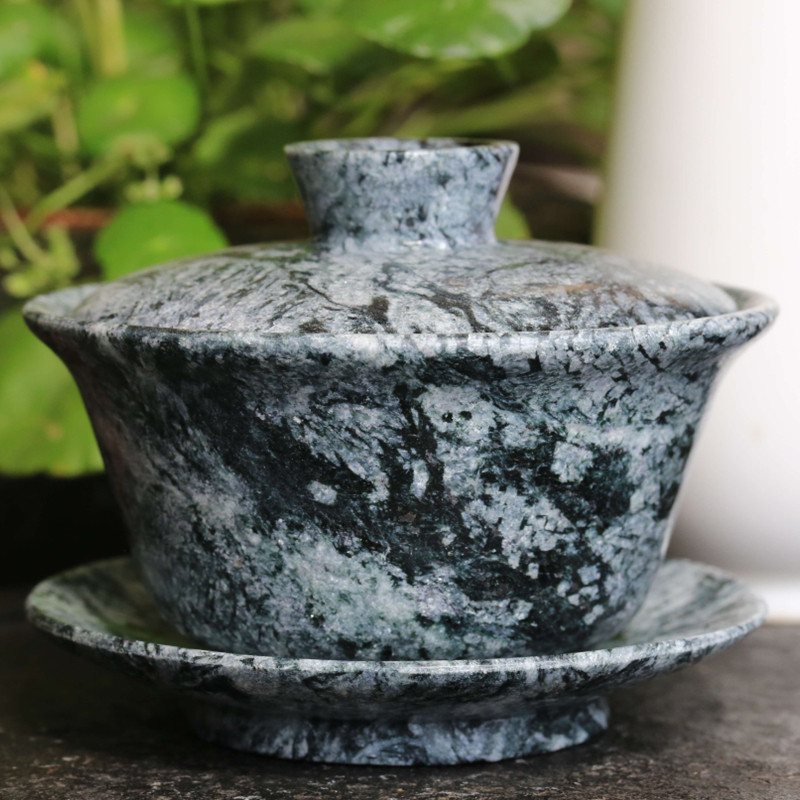 西藏林芝直发正宗墨脱石锅大雪花纹皂石水杯茶杯茶杯