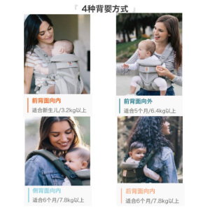 美国ergobaby二狗婴儿背带新生儿多omni360四式透气功能抱娃神器