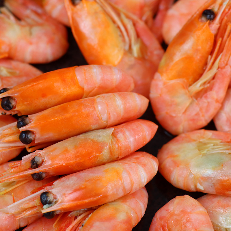 北极甜虾头籽头膏3斤带籽特大甜虾鲜活冷冻海鲜冰虾大虾北极虾
