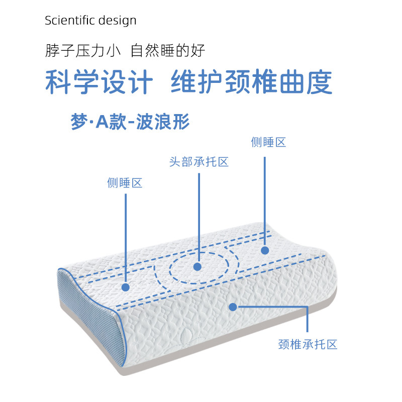 纾兰dream水洗科学设计护颈舒压枕头