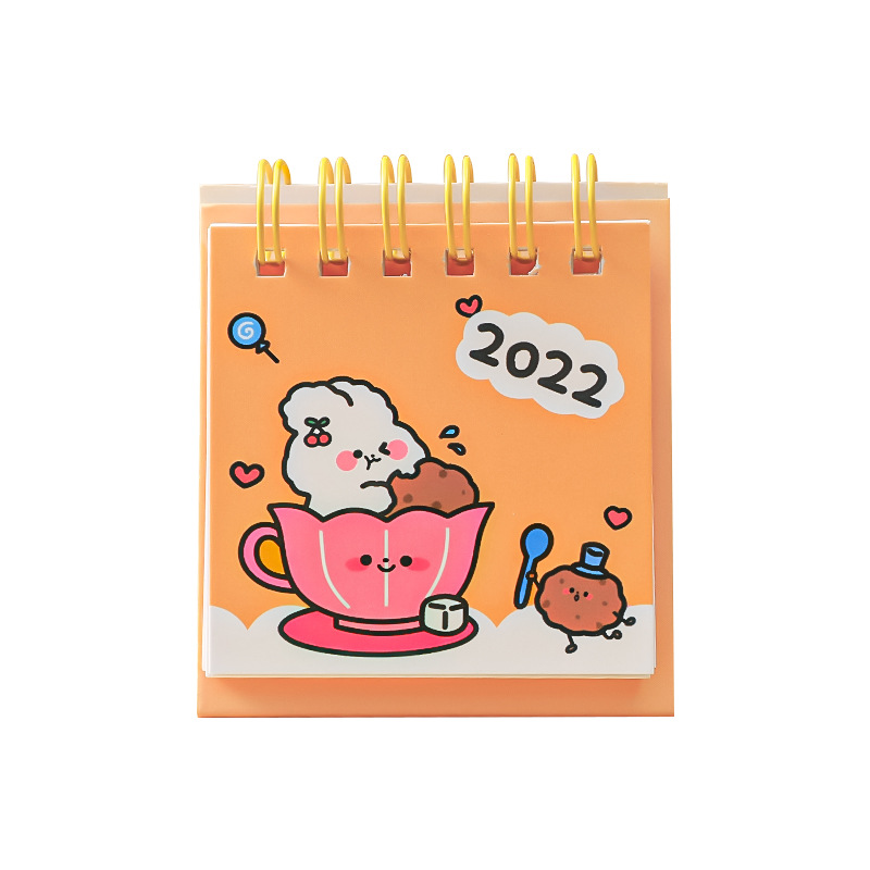 台历20212022年迷你桌面小号年历小清新创意卡通台历