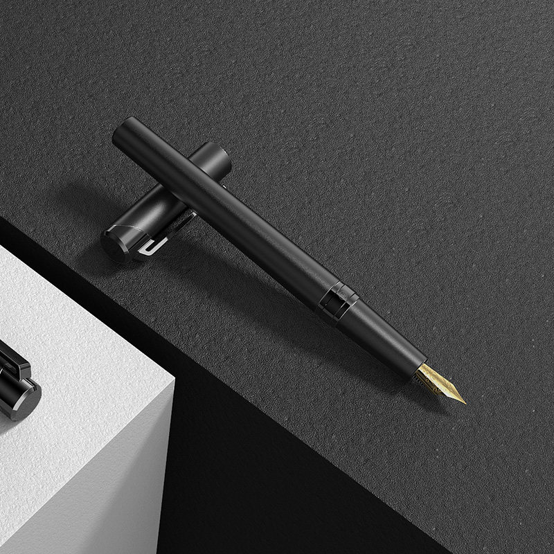 笔下黑耀镀金钢笔文创意高档商务办公男士礼品钢笔配墨水礼盒套装