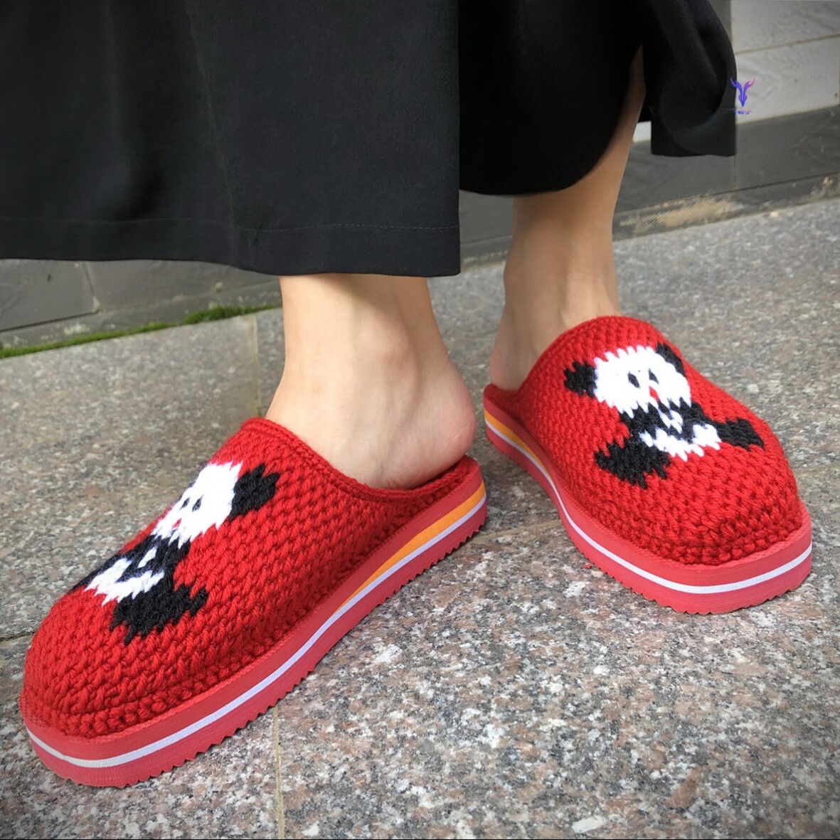 针织拖鞋手工编织冬季成人毛线男女女式居家居家凉拖