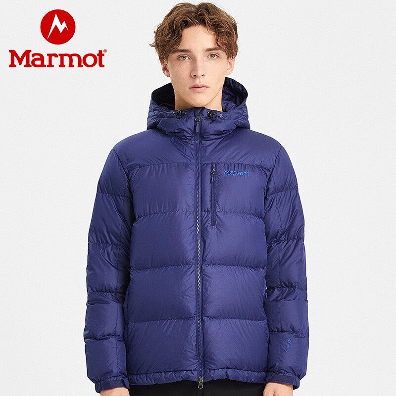 marmot土拨鼠秋冬新款男防风700蓬拒水鹅绒保暖面包羽绒服73260