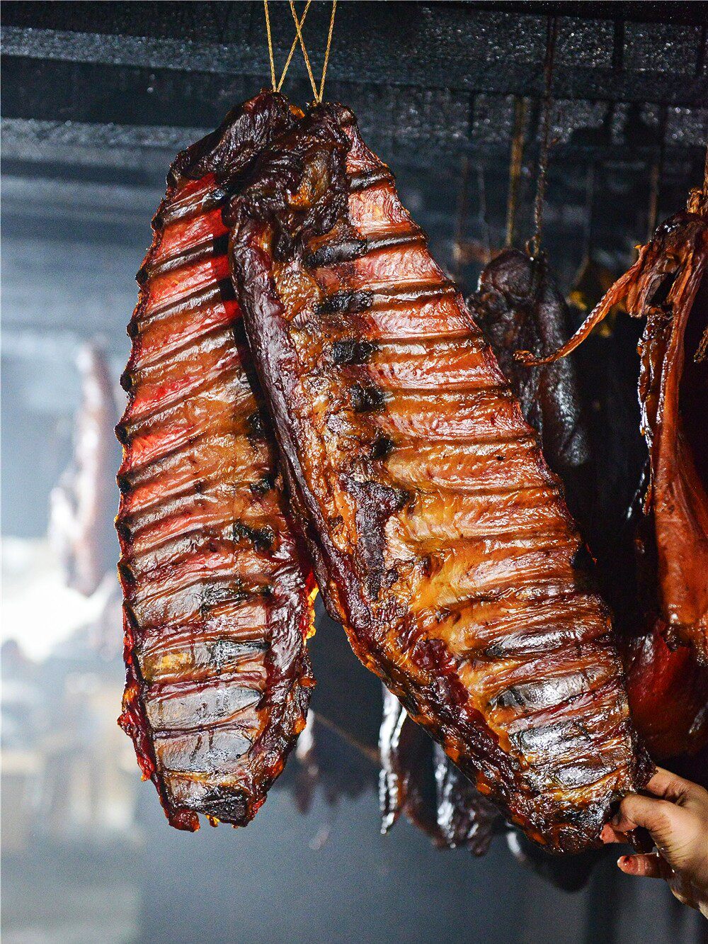 四川川达州腊排骨烟熏农家自制正宗土猪寸5斤腊