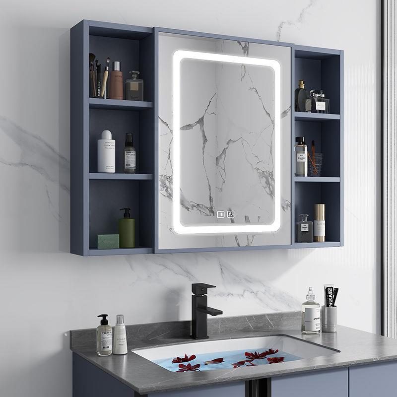 高档卫生带置挂能间壁卫生间挂墙卫浴带柜单独浴室镜柜