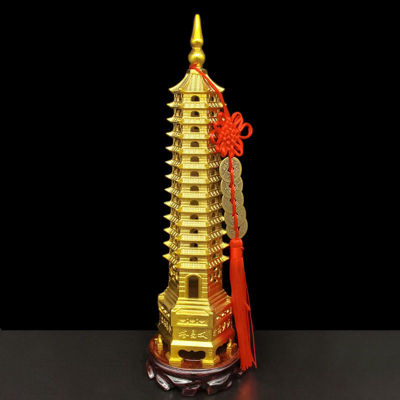 文昌塔摆件13层七层九层男孩女孩十三三层黄铜桌面装饰摆件