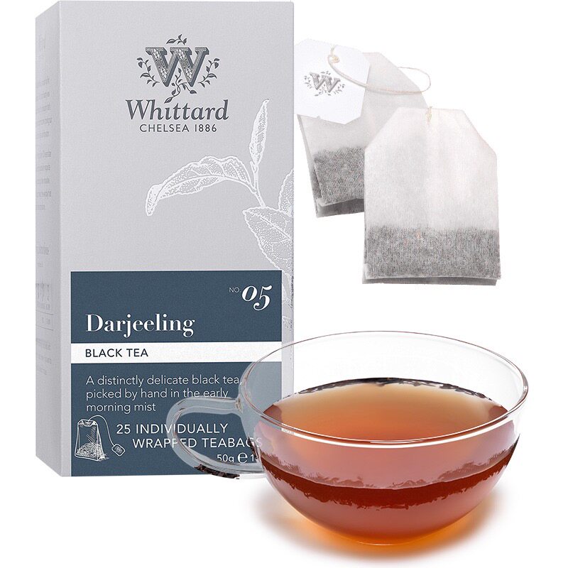 whittard大吉岭红茶25包袋泡茶包盒装英国茶下午茶印度茶原装进口