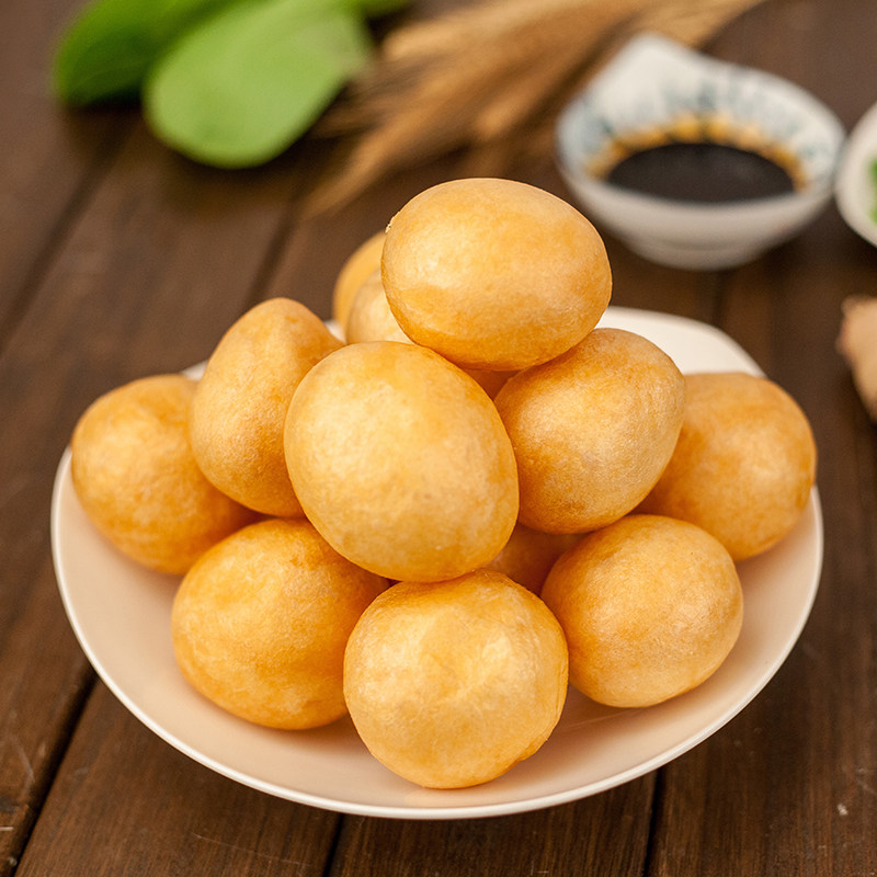 面筋江苏无锡特产正宗商用用油塞肉空心泡球其它干货