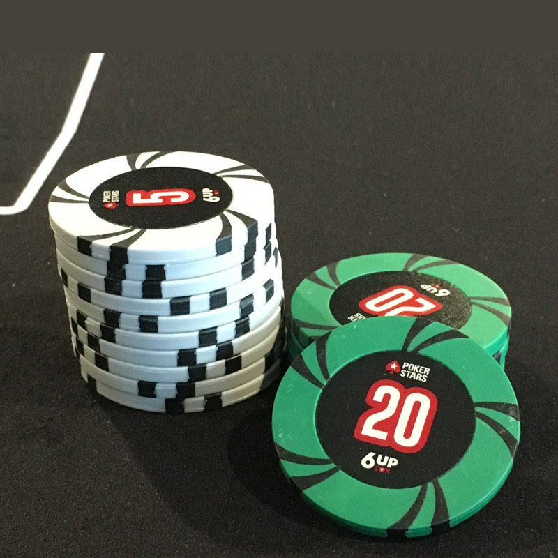 筹码德州扑克套装面值粘土风车6up筹码