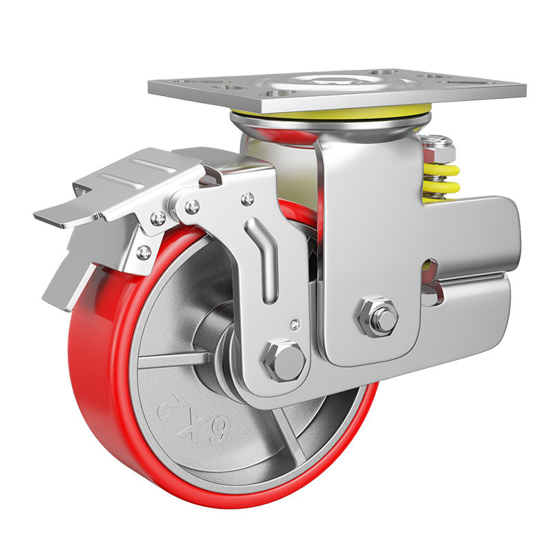 镀锌竖弹簧减震轮避震轮手推车脚轮厂家直销满四包邮耐磨耐用