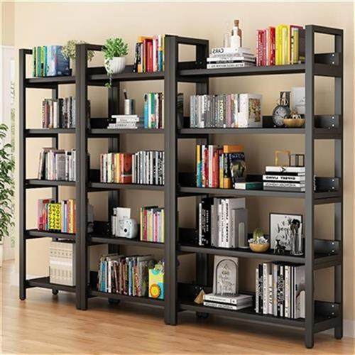 书架置架架客厅j收纳物子铁书货架多层儿童书m柜简约艺架钢木储物 | 