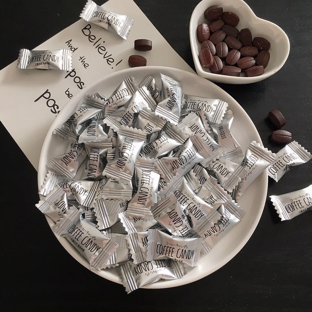 糖花顺咖啡糖可嚼即食咖啡豆加班防困特浓压片高颜值随身携带糖果