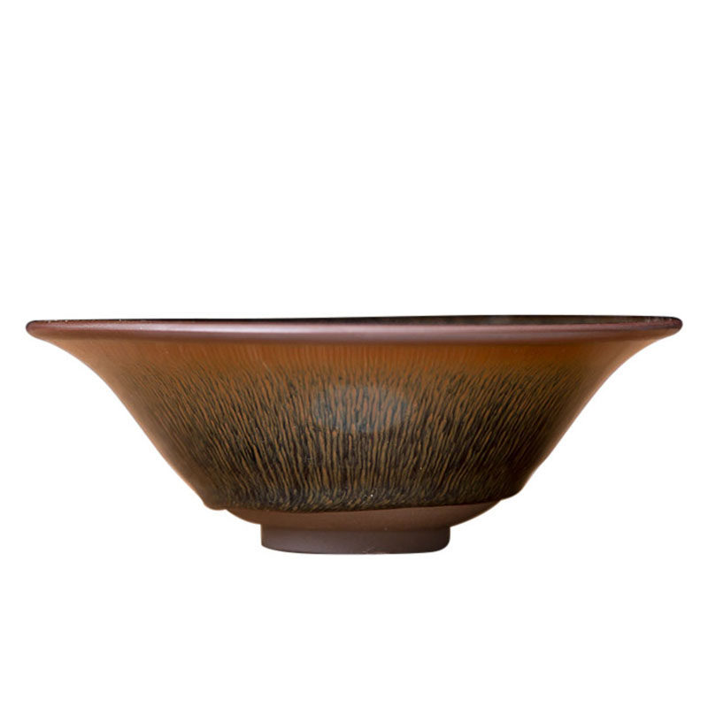 建阳建盏仿杯主人杯铁胎茶宋电柴大口径茶具元凤建盏