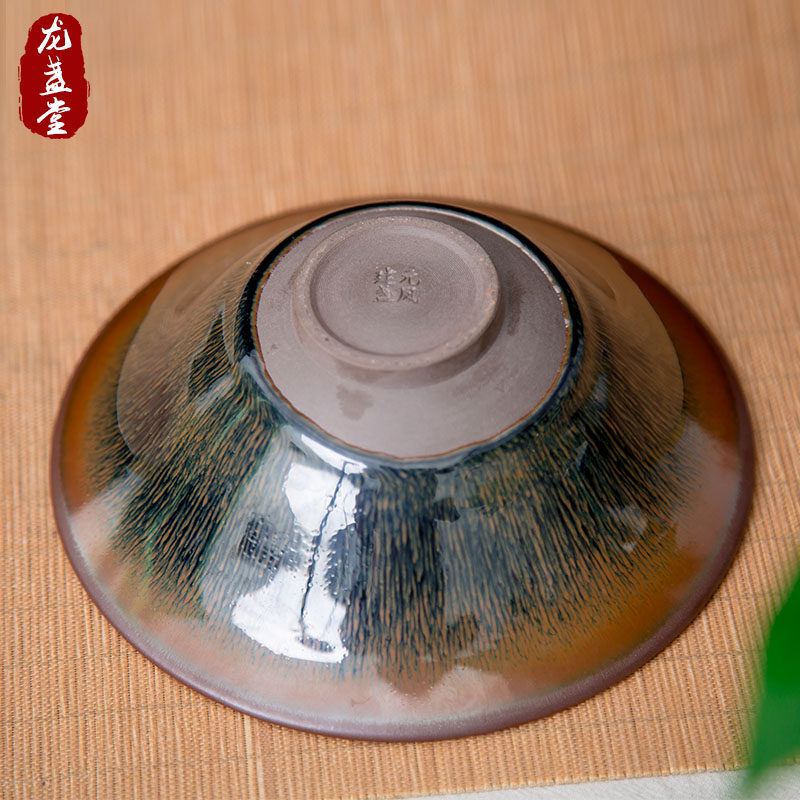 建阳建盏仿杯主人杯铁胎茶宋电柴大口径茶具元凤建盏