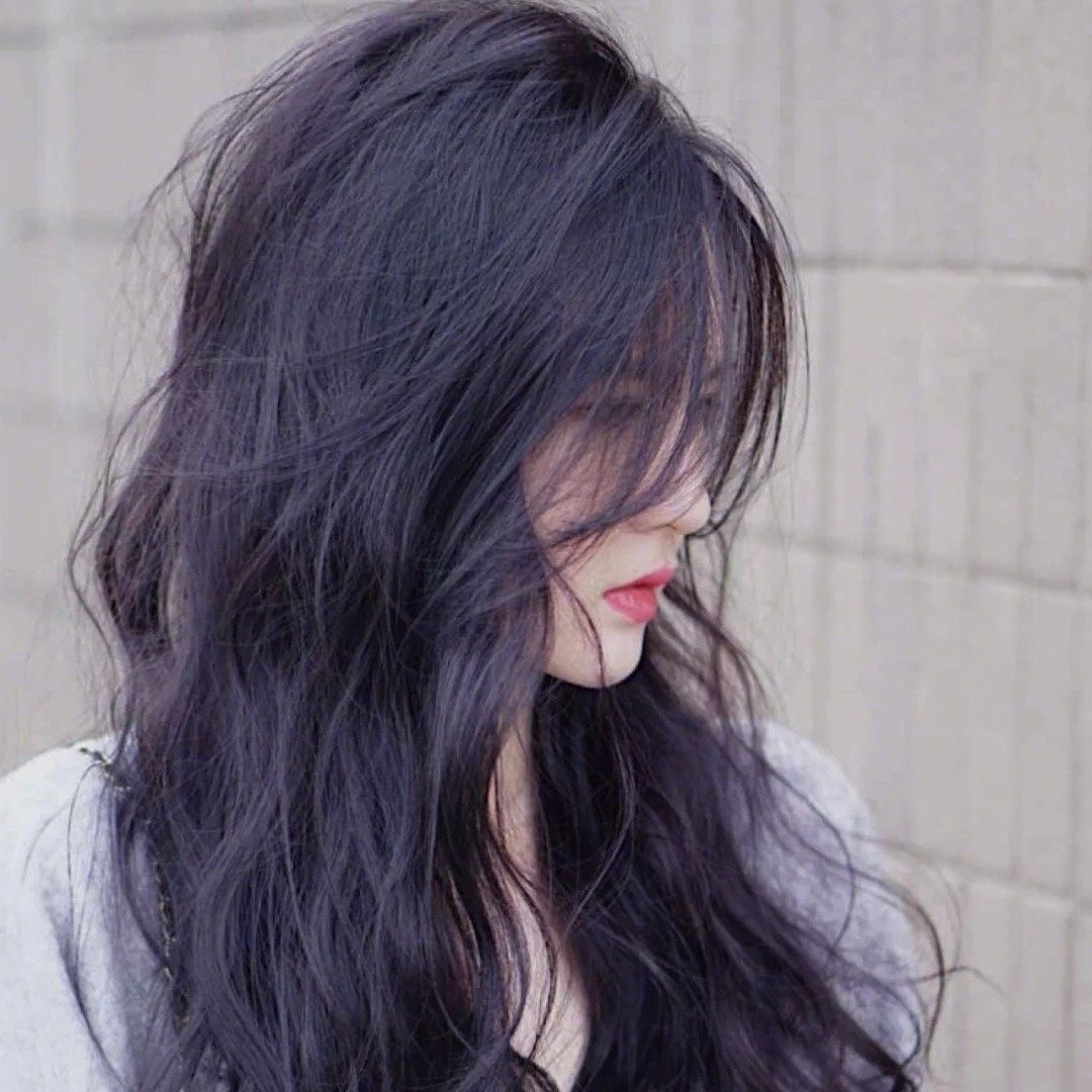 紫色紫罗兰染发剂膏女植物2021自己在家头发网红染发膏