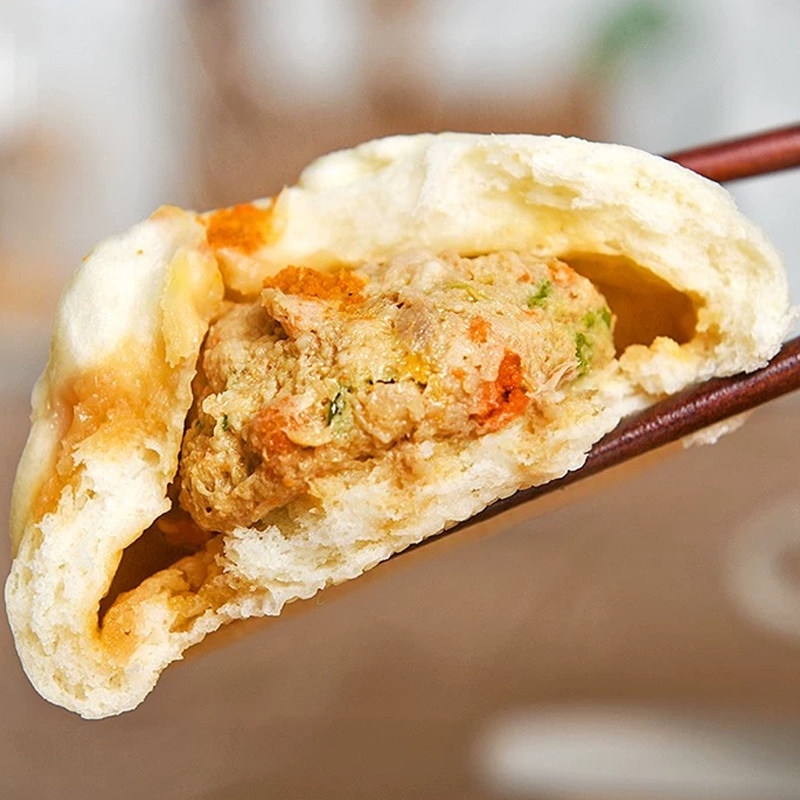 蟹黄肉包靖江手工酒酵馒头大肉包子早餐速冻包点