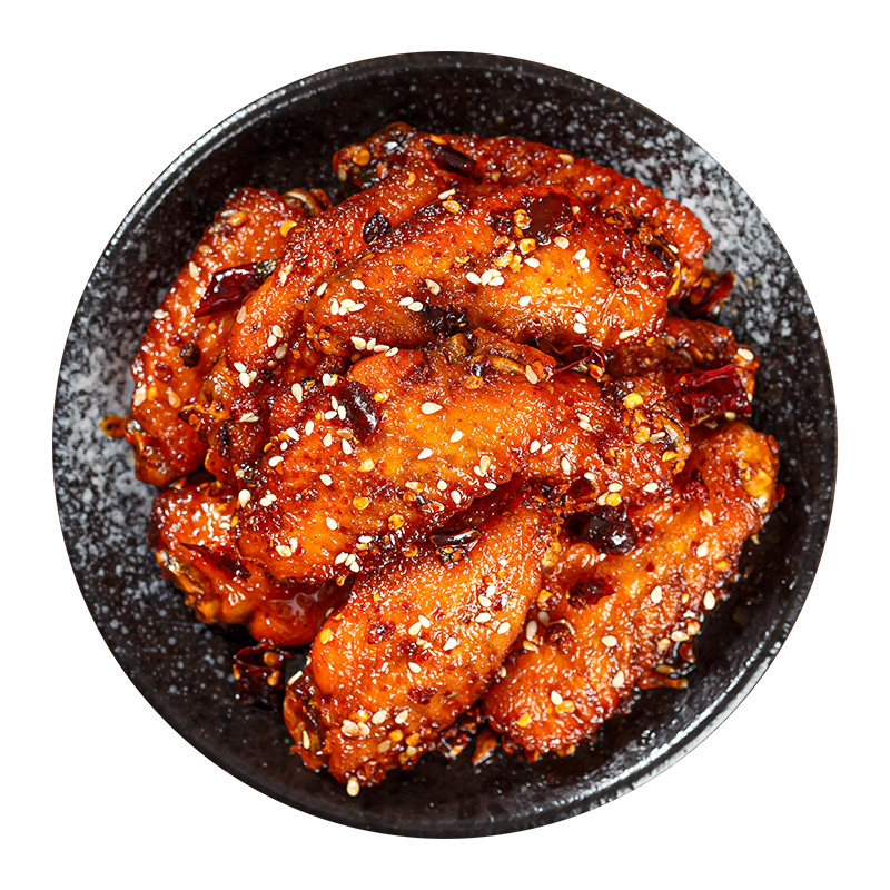 香辣鸡翅熟食麻辣鸡中翅盐下饭下酒酒菜即食鸡肉零食