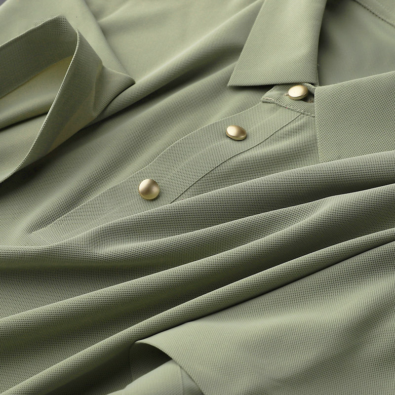 千载难逢！轻奢无痕短袖polo衫男夏季轻商务修身冰丝翻领休闲凉感