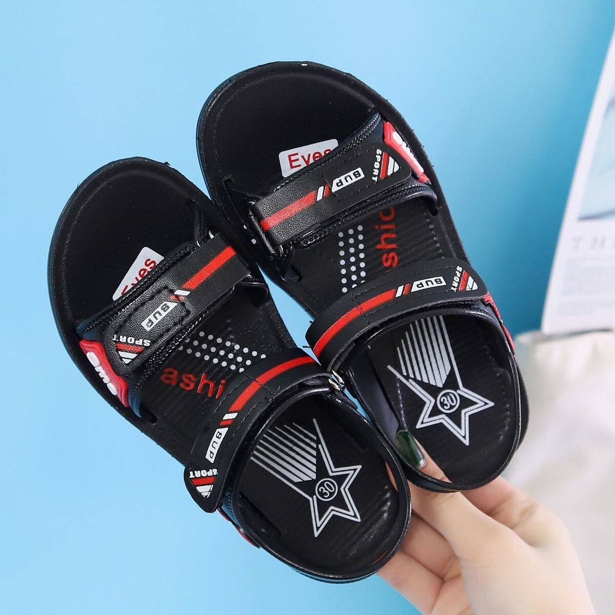 凉鞋回力男童2021新韩帅气大中大中小小童软底凉鞋