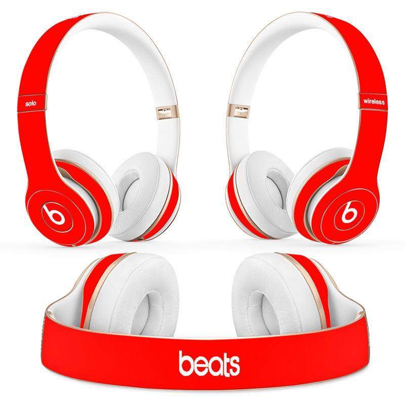 适用beats耳机贴纸solo3solo2贴膜纯色磨砂防刮手机贴纸