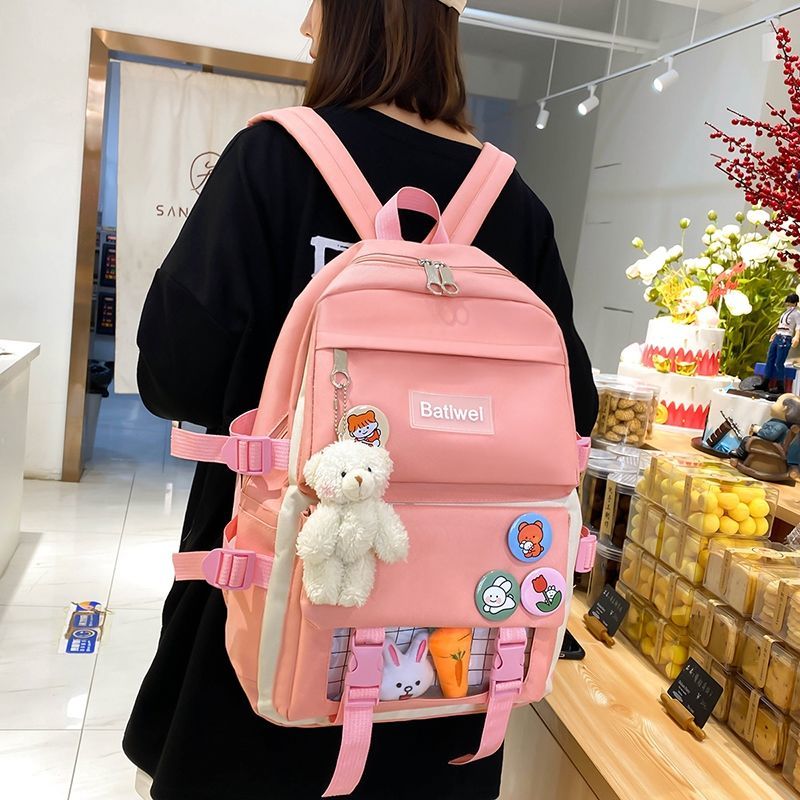 bb!校园书包女 韩版清新小学生女孩背包初中生高中中学生双肩包