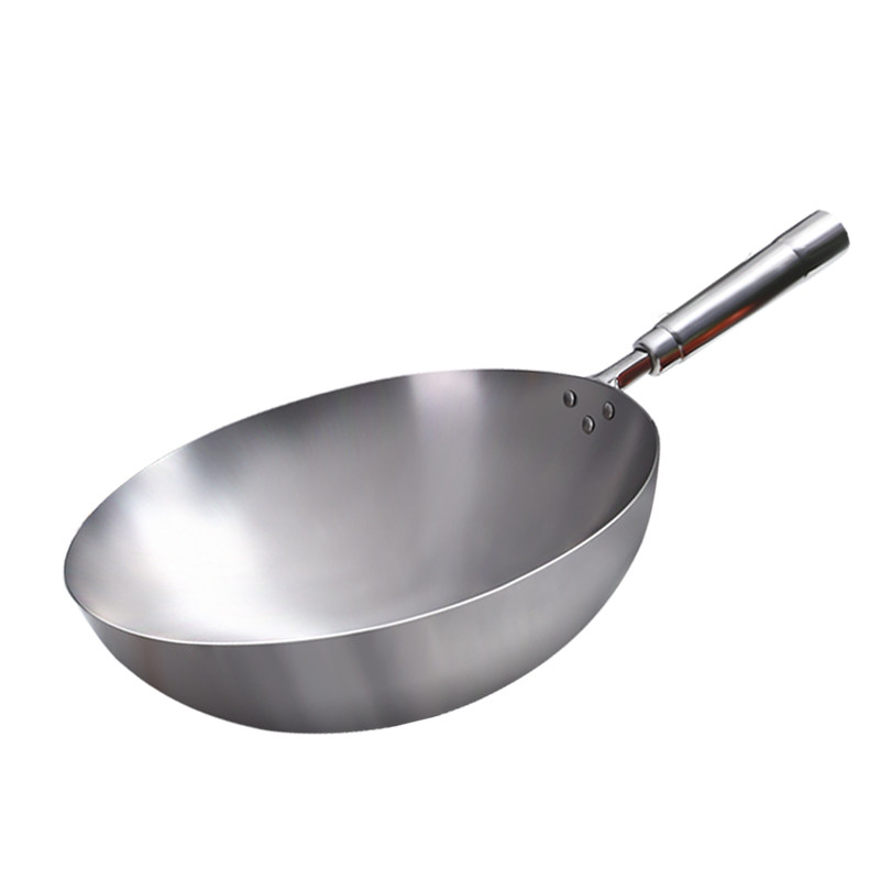 正品卢记钛锅纯钛炒锅不粘锅无涂层煤气灶专用炒菜锅家用不沾炒锅