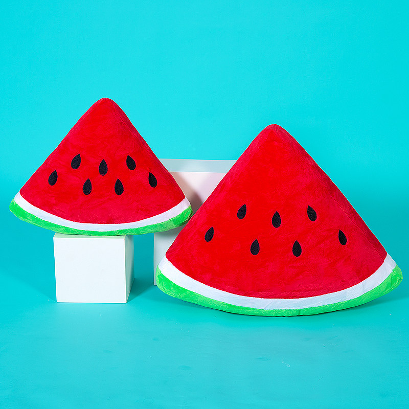 西瓜毛绒玩具抱枕公仔玩偶仿真陪睡靠垫摆件沙发毛绒布艺类玩具