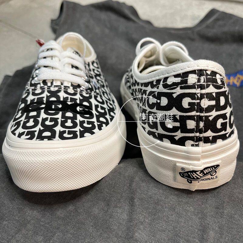 黑白涂鸦满印cdg官方联名限定格子夏季男女帆布鞋