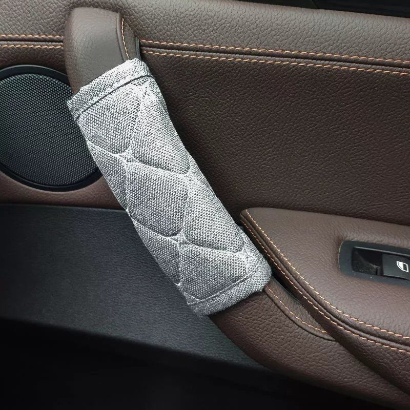 拉手手套门把车内把手保护套车门内麻布菱形门把手套