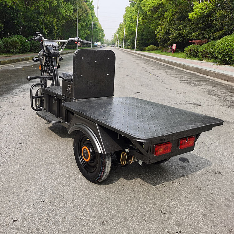 载重电动车货送快递三轮72v超大平板车大功率家用电动三轮车