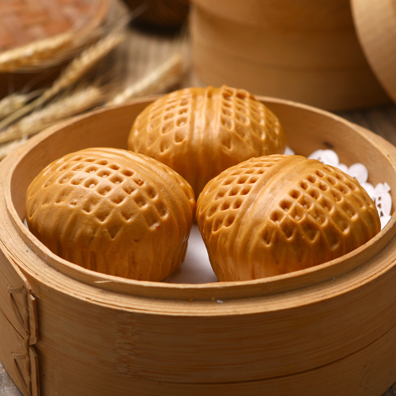 巧克力核桃包子广式卡通速冻早餐点心加热即食包点