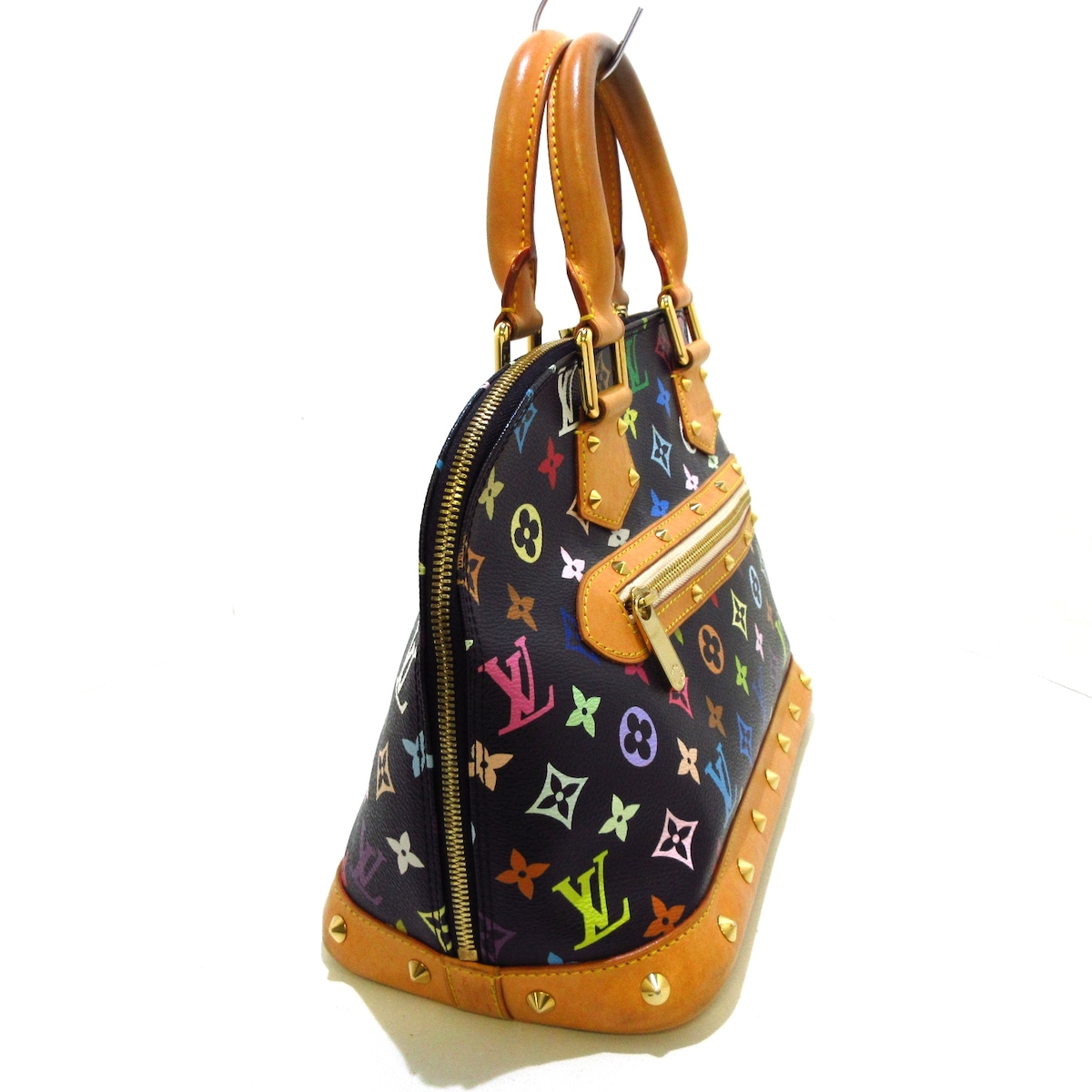 中古lv路易威登alma贝壳手提包黑白三彩m9264636677793通用款女包