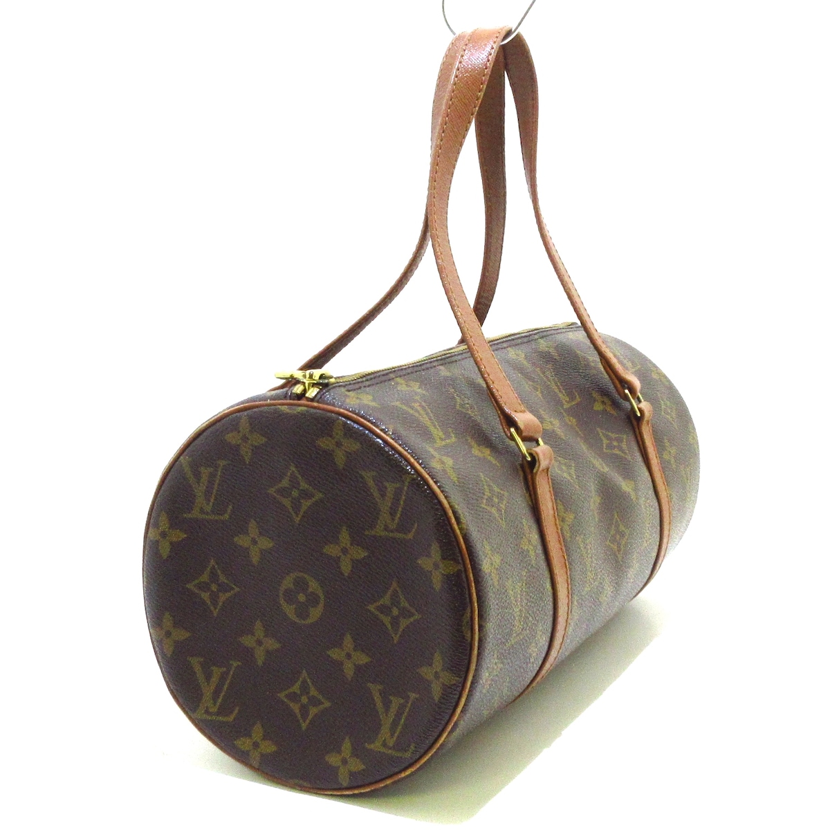 中古lv路易威登papillon30圆筒手提包老花36464470通用款女包