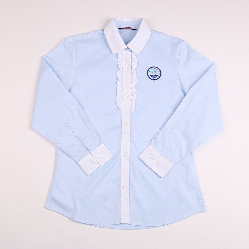 校园金鸟校服东恩中学长袖衬衫套装老款学生校服