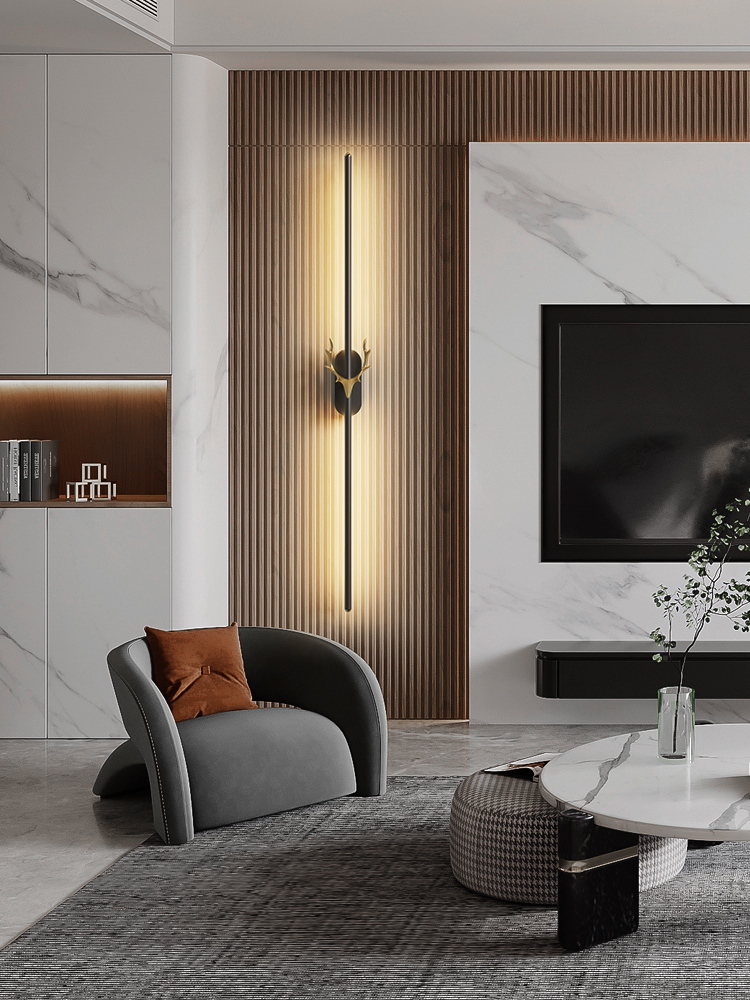 壁灯轻奢格栅灯客厅电视墙背景墙长条床头头灯现代简约壁灯