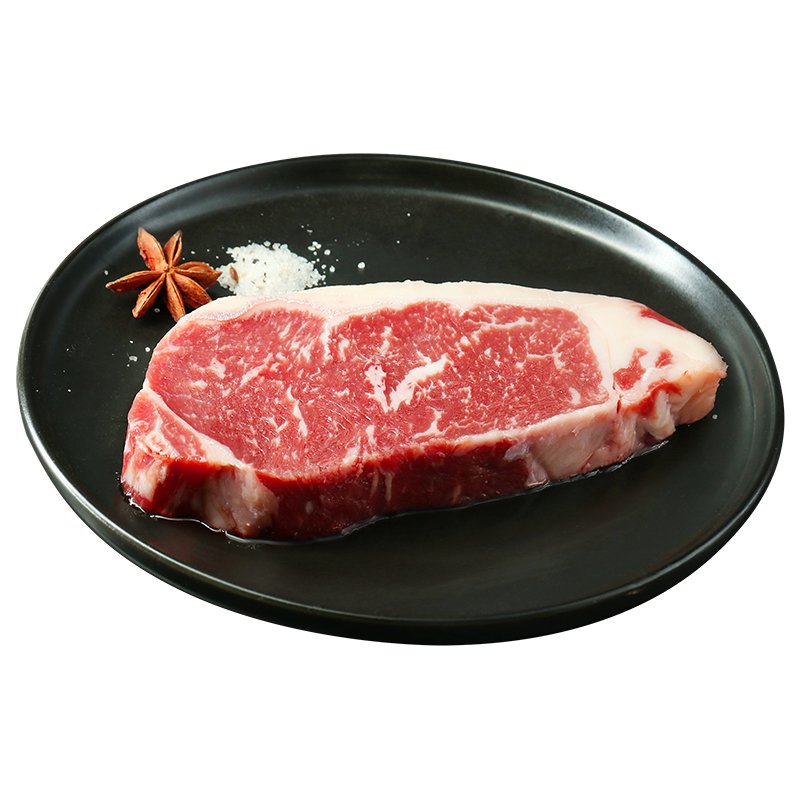 餐时安格格斯谷饲原切西冷牛排1000g腌制新鲜牛排