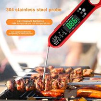 Kitchen Digital Thermomometer with Foldable Long Probe Remote