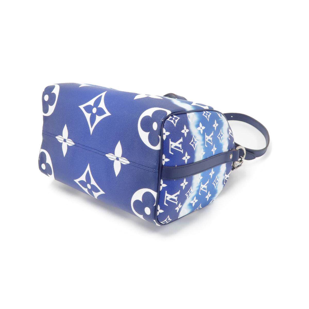 brandoff中古lv路易威登speedy手提包m45146蓝色女士包袋