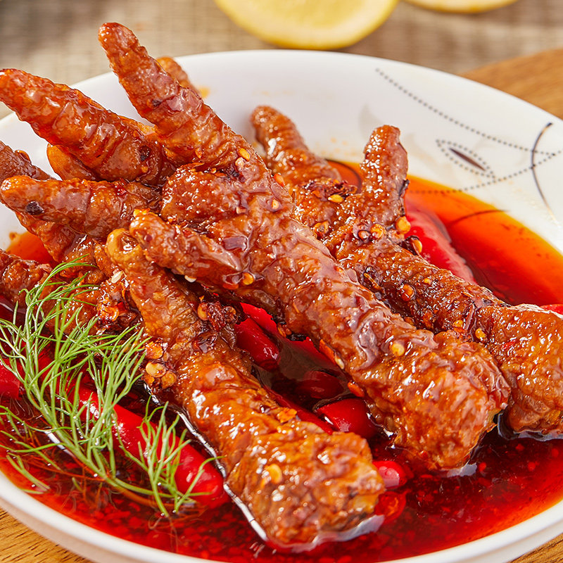 贤合庄多口味虎皮凤爪即食香辣鸡爪210g