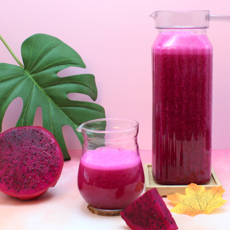 鲜榨红心火龙火龙果果汁鲜果果肉酒店餐饮商用冷饮纯果蔬汁