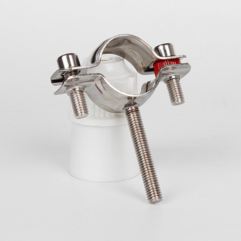 新适配螺纹管夹抱箍卡扣管卡固定管子螺杆外丝管夹