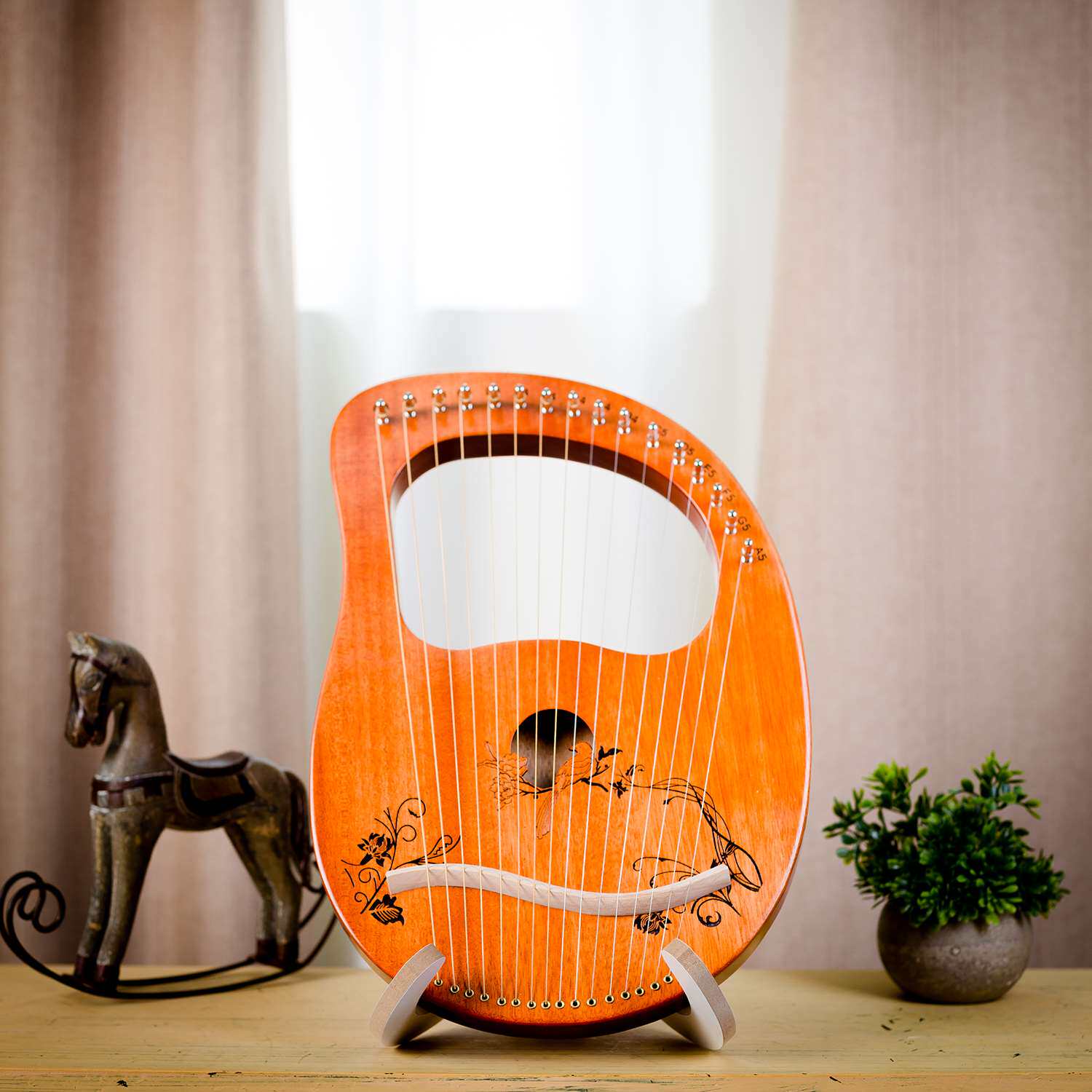 正品便携式莱雅雅琴竖琴简单易学箜篌小众乐器里拉竖琴