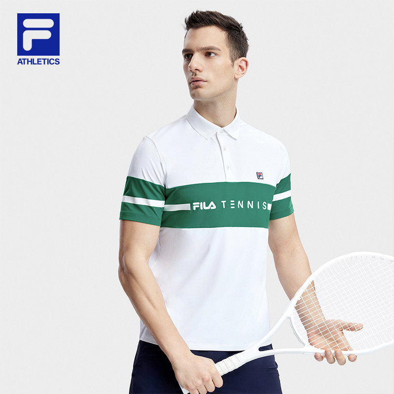 fila斐乐官方男子短袖polo2023秋季新款基础高尔夫服装