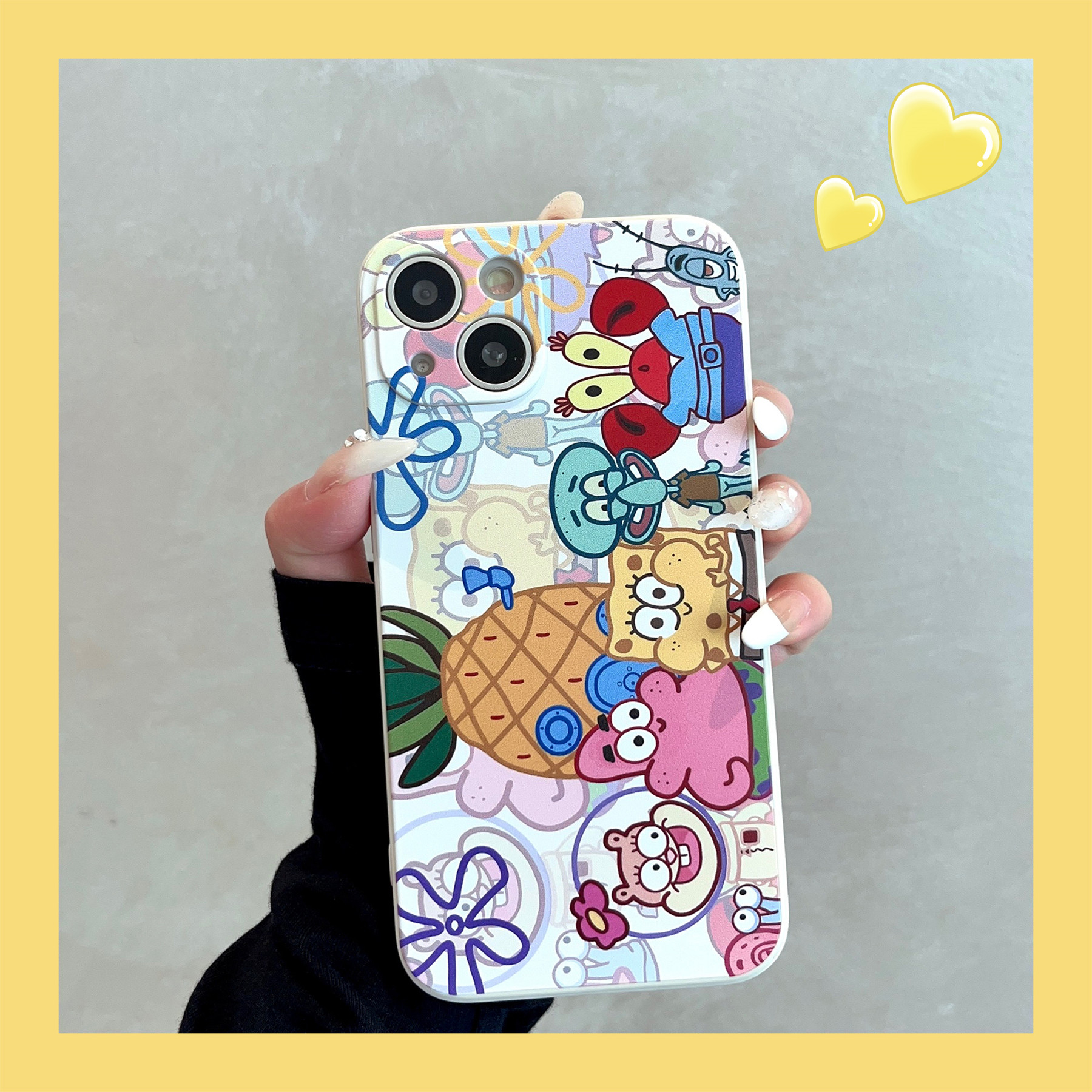 卡通三丽鸥海绵宝宝派大星适用苹果14手机壳新款 iphone13promax情侣