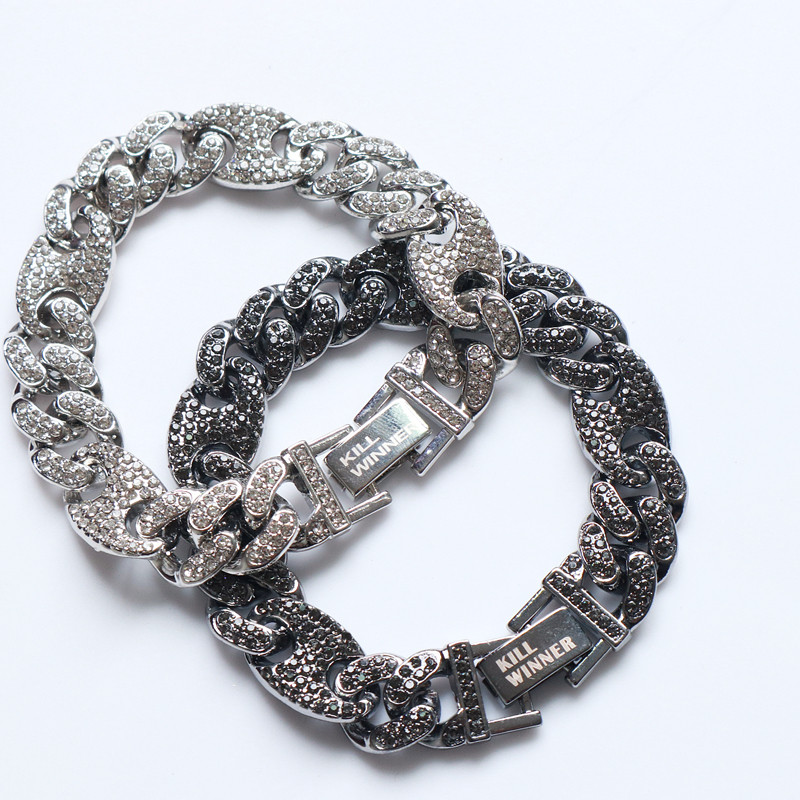 2021新款killwinner回到未来手链嘻哈古巴项链镶钻手链