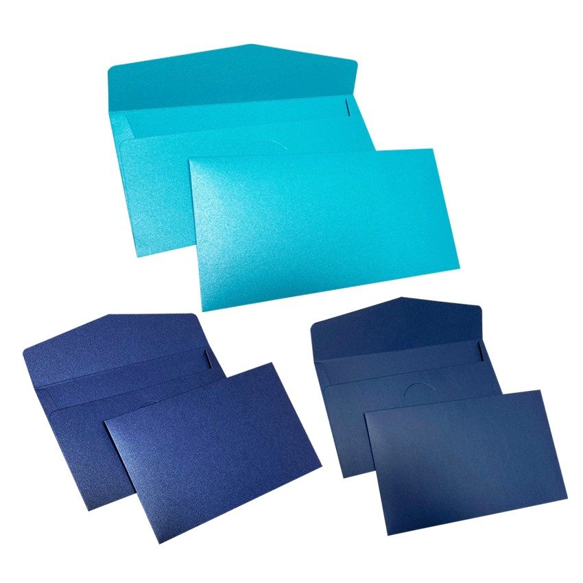 信封蓝色烫印定制加厚封袋邀请函商务尼蓝蒂芙信封