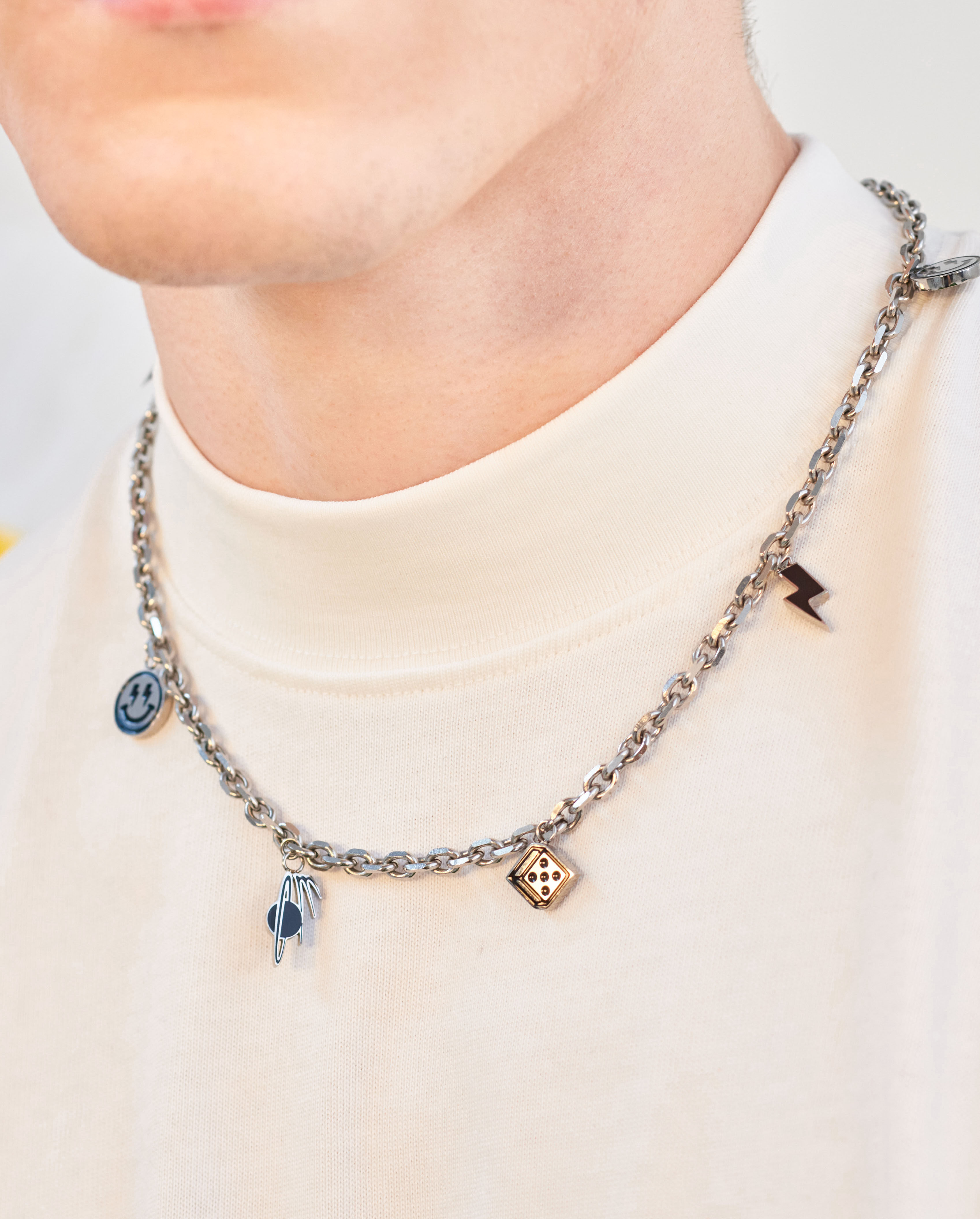 astarhades笑脸元素项链情侣项圈男女ins潮流项链