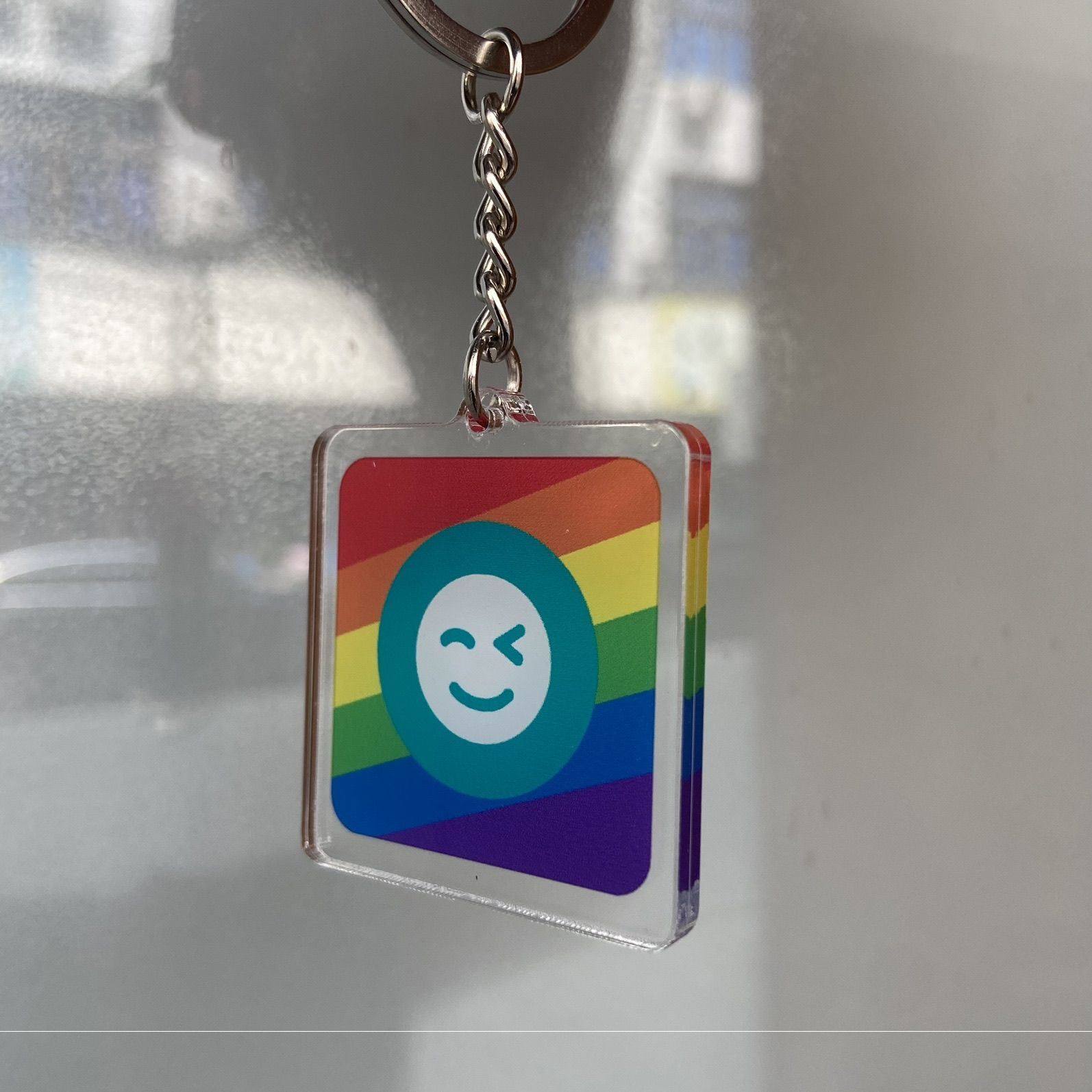 热拉钥匙扣抖音同款彩虹relablueddiy吊坠钥匙扣