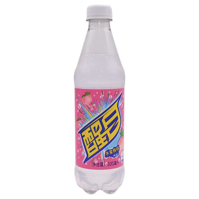 可口可乐醒目碳酸汽水饮料500ml5瓶苹果水蜜桃菠萝碳酸饮料